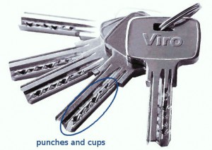 a punched key by Viro