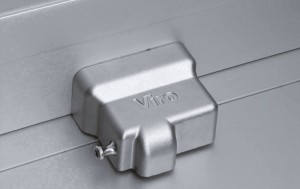 A fastening unit, such as the Viro New Condor,  for shutters has a thick armour to protect the cylinder and makes it especially difficult to insert burglary tools.