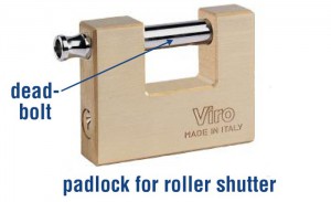 A Viro padlock for roller shutter