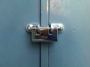 A padlock with 2 dead-bolts is extremely useful on double doors, as it can be left attached to one of the two doors. 