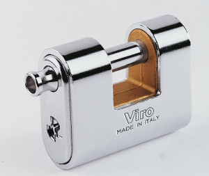 Dead-bolt padlocks, such as the Viro Panzar, usually have a single dead-bolt and a single slot.