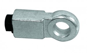 An eyelet for shutters has a thickness designed so as not to leave exposed the bolt of the padlock.
