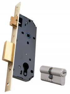 Example of mortise lock with Viro cylinder.